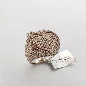 925 Sterling Sliver Moissanite Designer Heart Ring, 4.647ctw VVS Stones Hip Hop